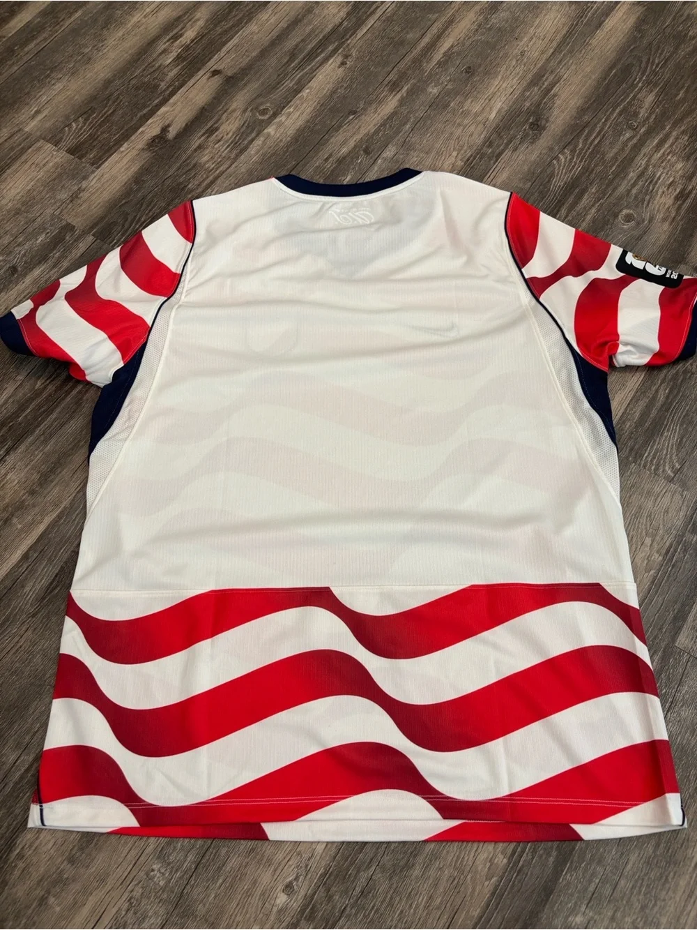 Nike White & Navy USA Soccer Jersey Tags